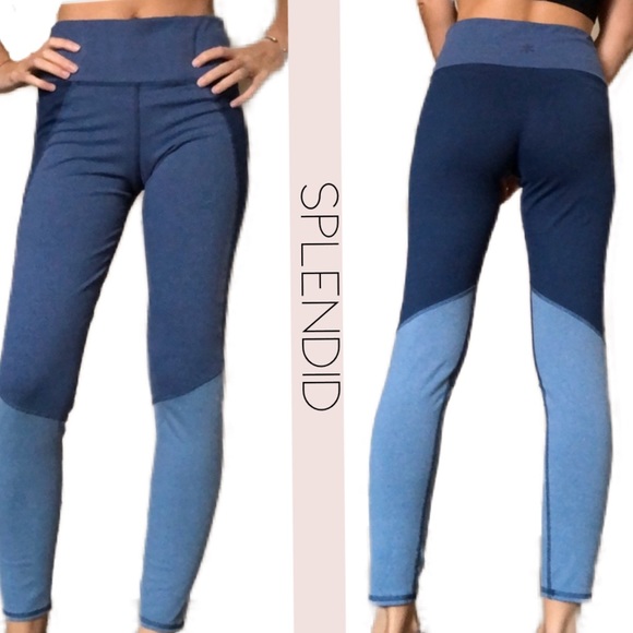 Splendid Pants - Splendid Studio Blue color block leggings wicking